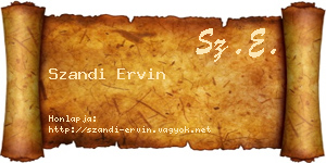 Szandi Ervin névjegykártya